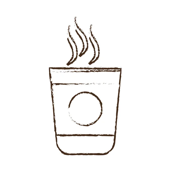 Σκίτσο κλήρωση πλαστικό κύπελλο καφέ φορητό — Διανυσματικό Αρχείο