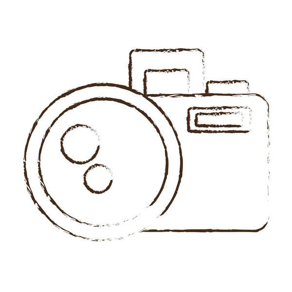 Skizze zeichnen Foto-Kamera Bild Bild-Symbol — Stockvektor