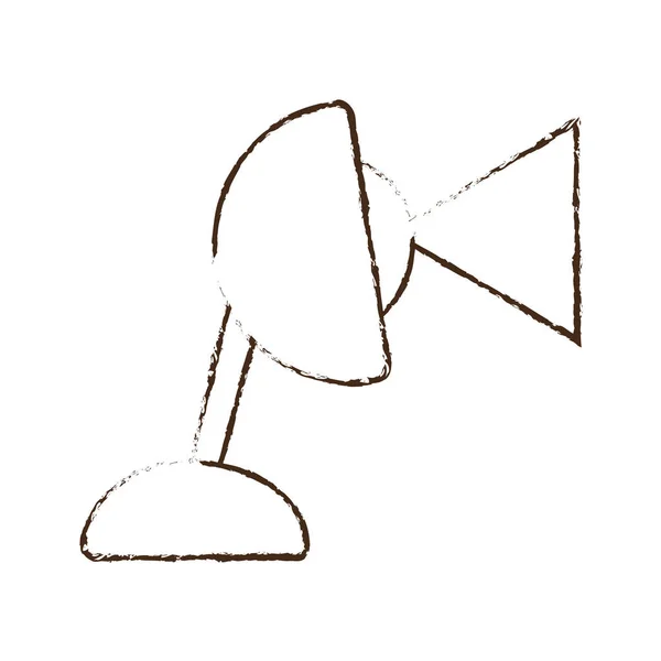 スケッチを描くデスク電球ランプ — ストックベクタ