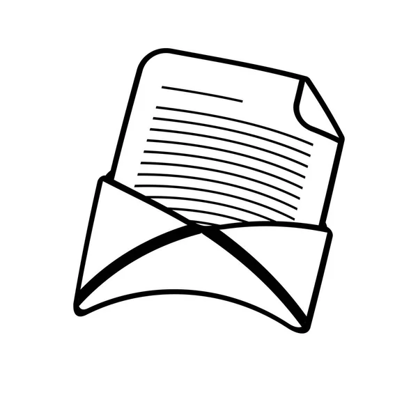 Email enveloppe message lettre ligne — Image vectorielle