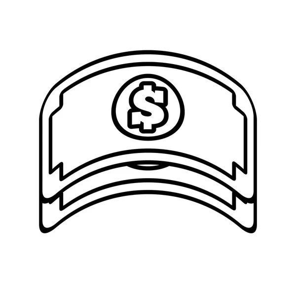 Bill money dollar cash icon line — Stock Vector