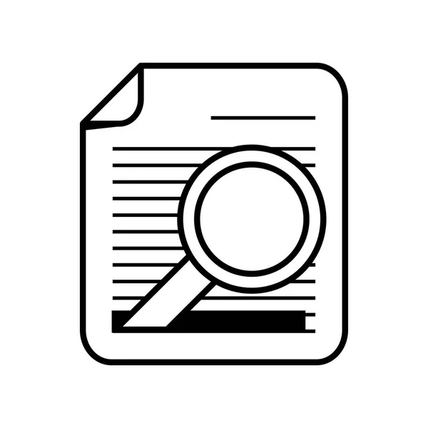 Papier bestand zoeken technologie documentregel — Stockvector