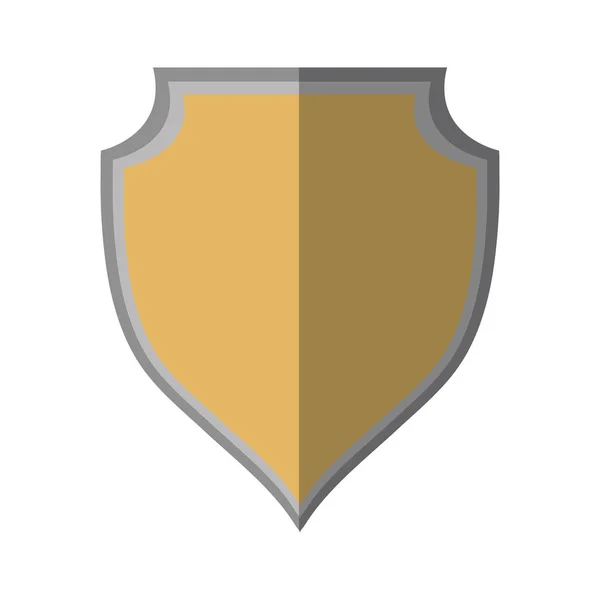 Escudo protección plantilla icono sombra — Vector de stock