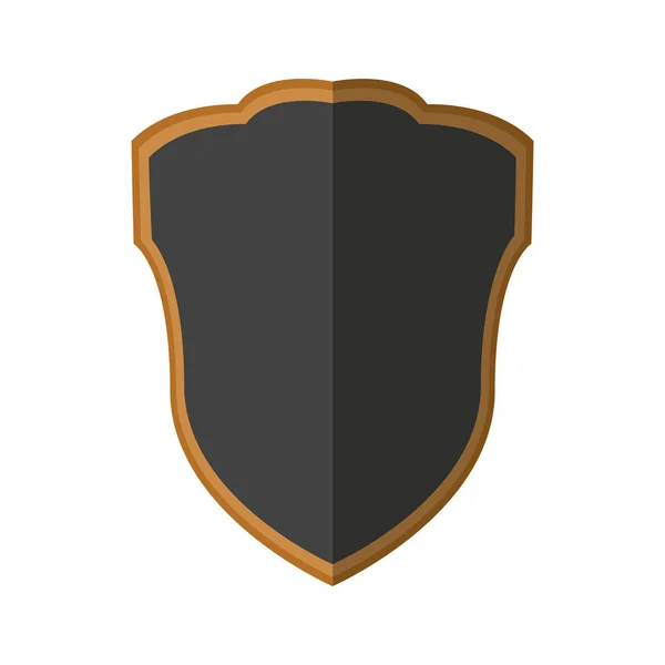 Gray shield protection security company shadow — Stock Vector