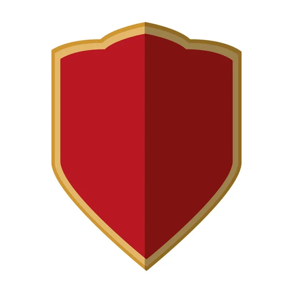 Escudo rojo emblema de protección sombra premium — Vector de stock