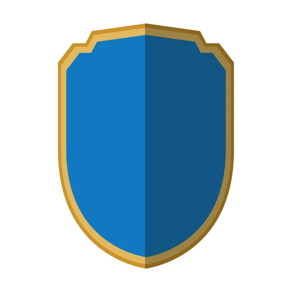 Azul escudo de seguridad protección sombra gráfico — Vector de stock
