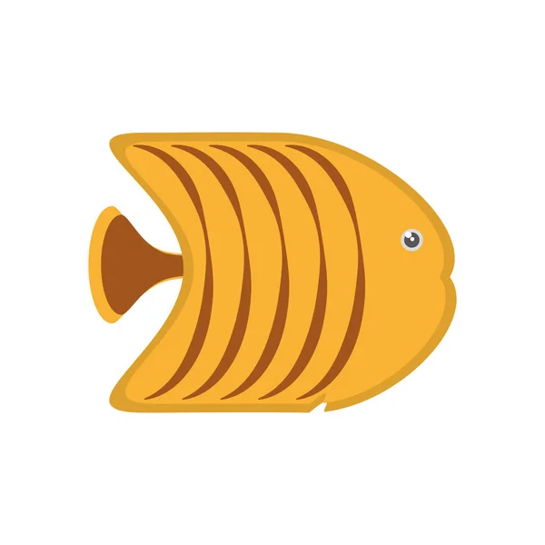 Žlutý motýl ryb akvárium — Stockový vektor