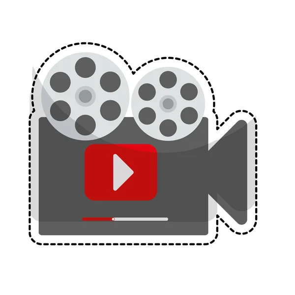 Imagen de icono relacionada con película o vídeo — Vector de stock
