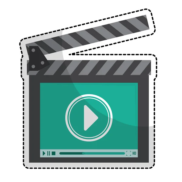 Imagem de ícone relacionada a filme ou vídeo — Vetor de Stock