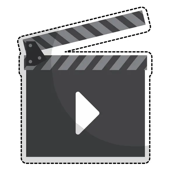 Film ou vidéo image icône liée — Image vectorielle