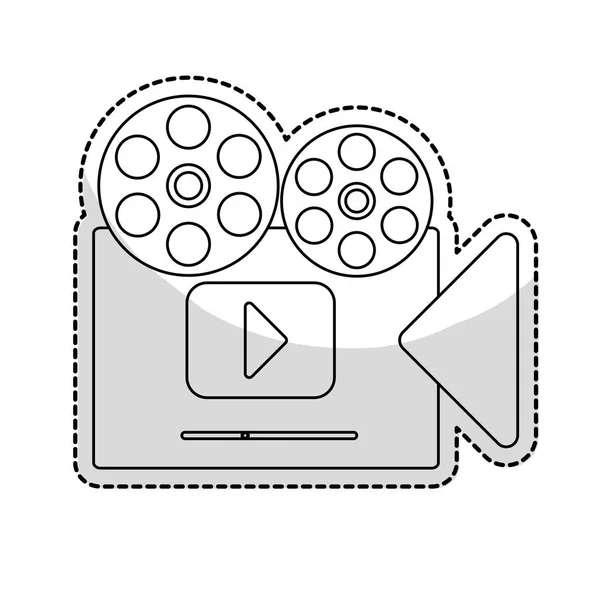 Movie or video related icon image — Stock Vector