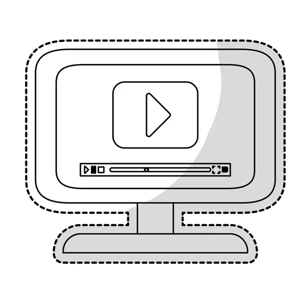 Imagen de icono relacionada con película o vídeo — Vector de stock