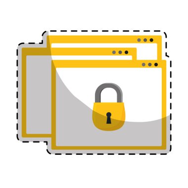 Internet güvenlik ilgili simgeler resim