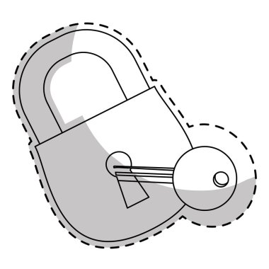 Güvenlik asma kilit simgesi