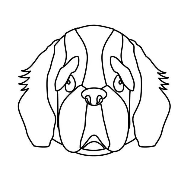 Obrázek ikony plemeno psa — Stockový vektor
