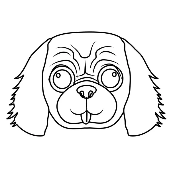 Ícone de cara de cão — Vetor de Stock