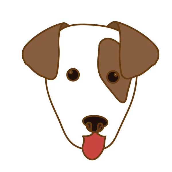 Icône visage de chien — Image vectorielle
