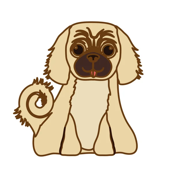 Icono de perro de dibujos animados — Vector de stock