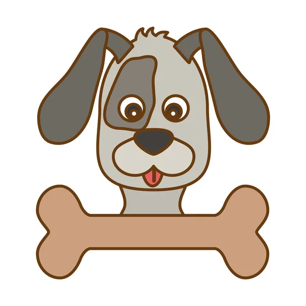 Tecknad hund ikonen — Stock vektor