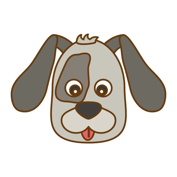 Icône visage de chien — Image vectorielle