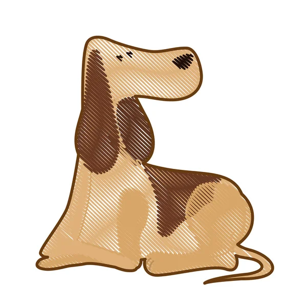 Tegnehund-ikon – stockvektor