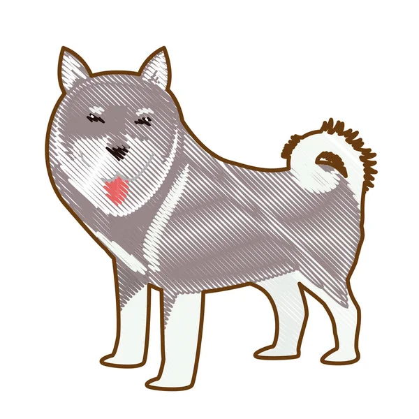 Icono de perro de dibujos animados — Vector de stock