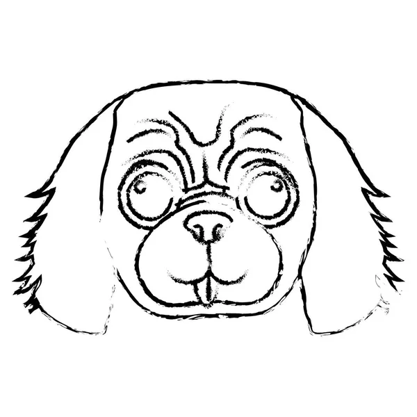 Icono cara de perro — Vector de stock