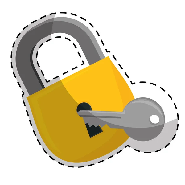 Safety lock icon image — Stock Vector