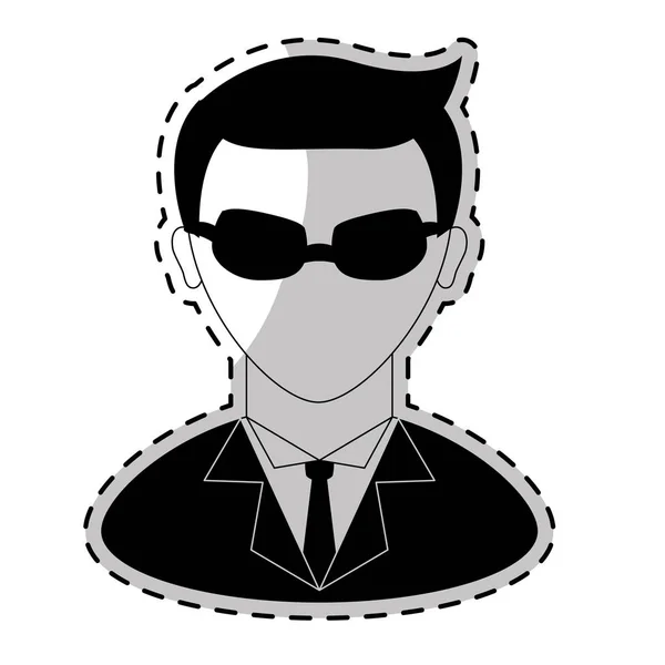 Hacker avatar postava — Stockový vektor