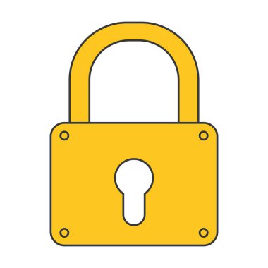 Güvenlik asma kilit simgesi