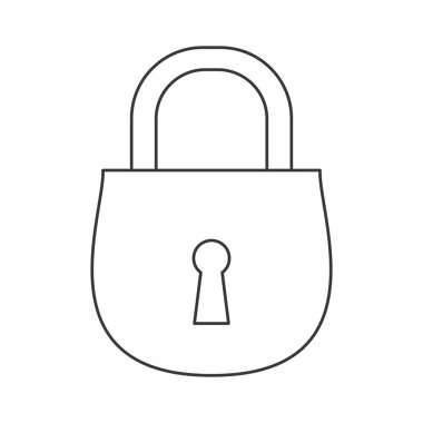 Güvenlik asma kilit simgesi