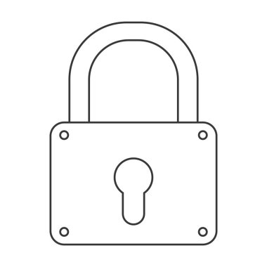 Güvenlik asma kilit simgesi