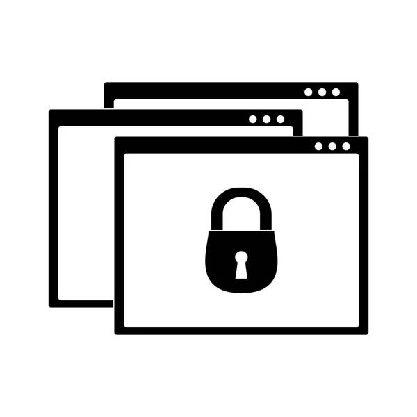 Internet security related icons image — Stock Vector