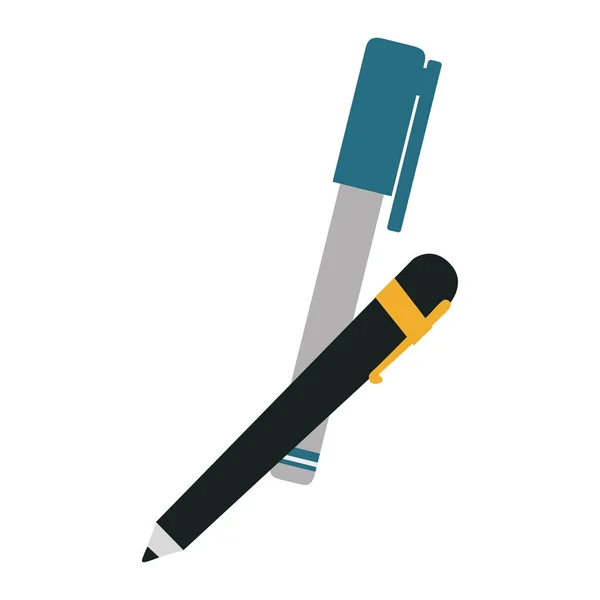 Pen and marker icon image — Stock Vector