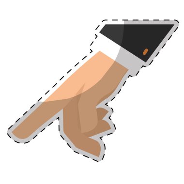 işaret parmağı simge görüntüsü ile gösteren bir el