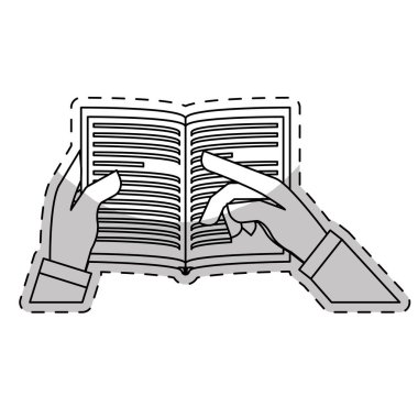 kitap simge görüntüsünü tutan eller