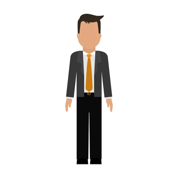 Homme d'affaires image icône sans visage — Image vectorielle