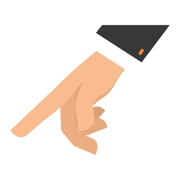Işaret parmağı simge görüntüsü ile gösteren bir el — Stok Vektör