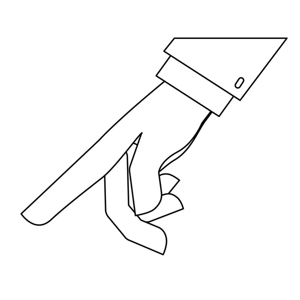 Icono de mano apuntando — Vector de stock