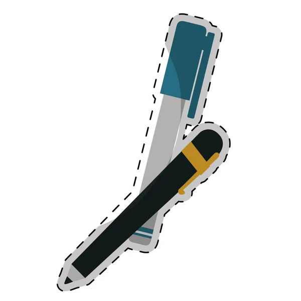 Pen and marker icon — Stock Vector