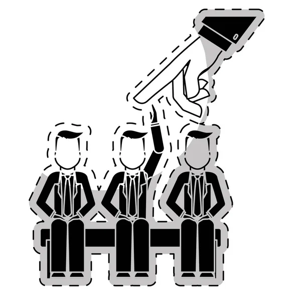 Hiring process human resources icon image — Stock Vector