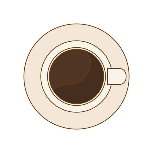 Mug or cup topview icon image — Stock Vector