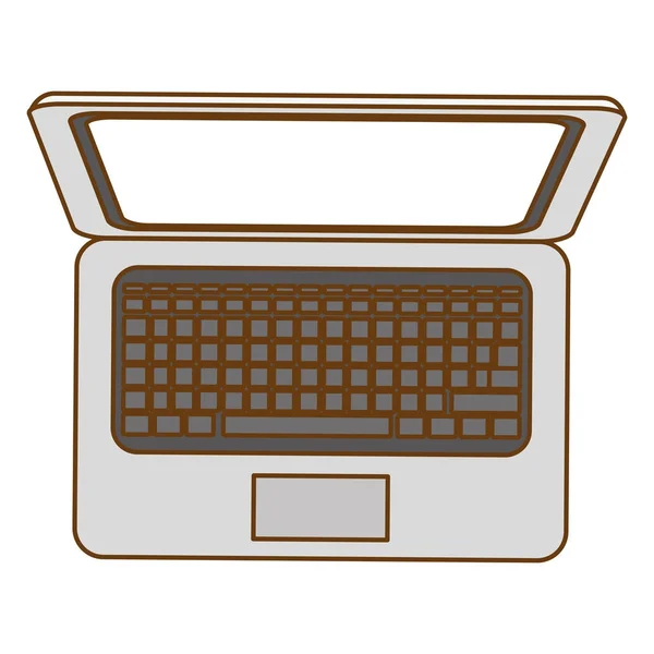 Image icône topview ordinateur portable — Image vectorielle