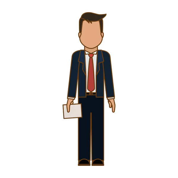 Faceless businessman icon image — Stock Vector