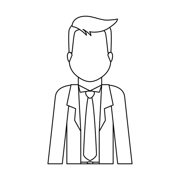 Imagen icono hombre de negocios sin rostro — Vector de stock