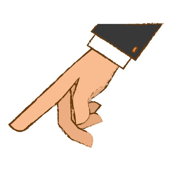 Ikona ukazující ruky — Stockový vektor