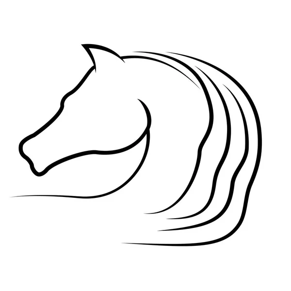 Icono del emblema del caballo — Vector de stock