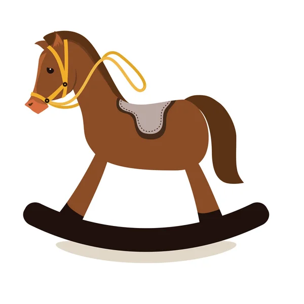 Juguete de caballo icono — Vector de stock