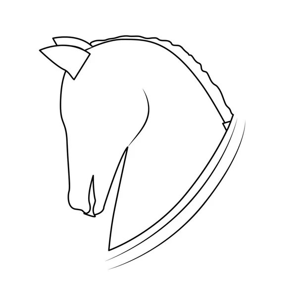 Icono del emblema del caballo — Vector de stock