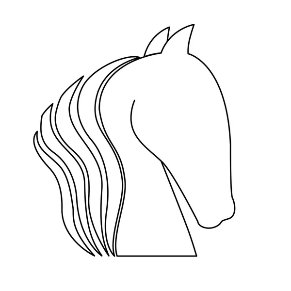 Ícone de emblema de cavalo — Vetor de Stock